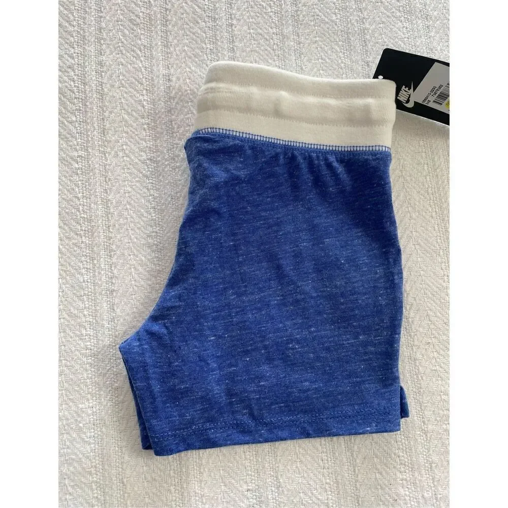 Nike Girls Size 6 Just Do It Drawstring Wide Band Knit Shorts